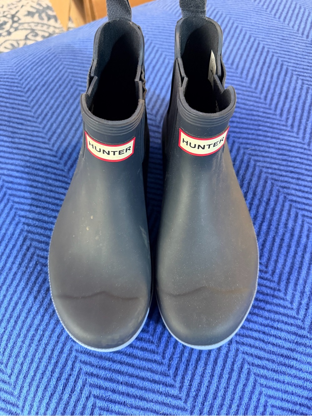 Hunter Navy & Light blue Chelsea Rain Boots - Slip-On Waterproof